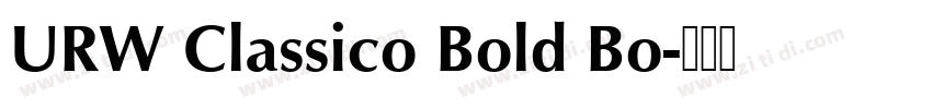 URW Classico Bold Bo字体转换